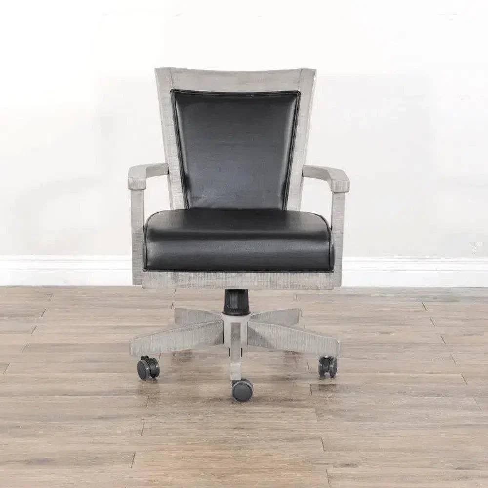 LOOMLAN – wholesale Chair – Reversible Poker Game Table Swivel Leather Chairs Set14