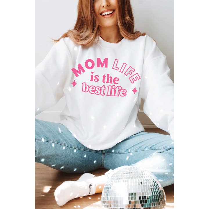 Sweat-shirt graphique LA VIE DE MAMAN EST LA MEILLEURE VIE pour la vente par BLUME & CO.