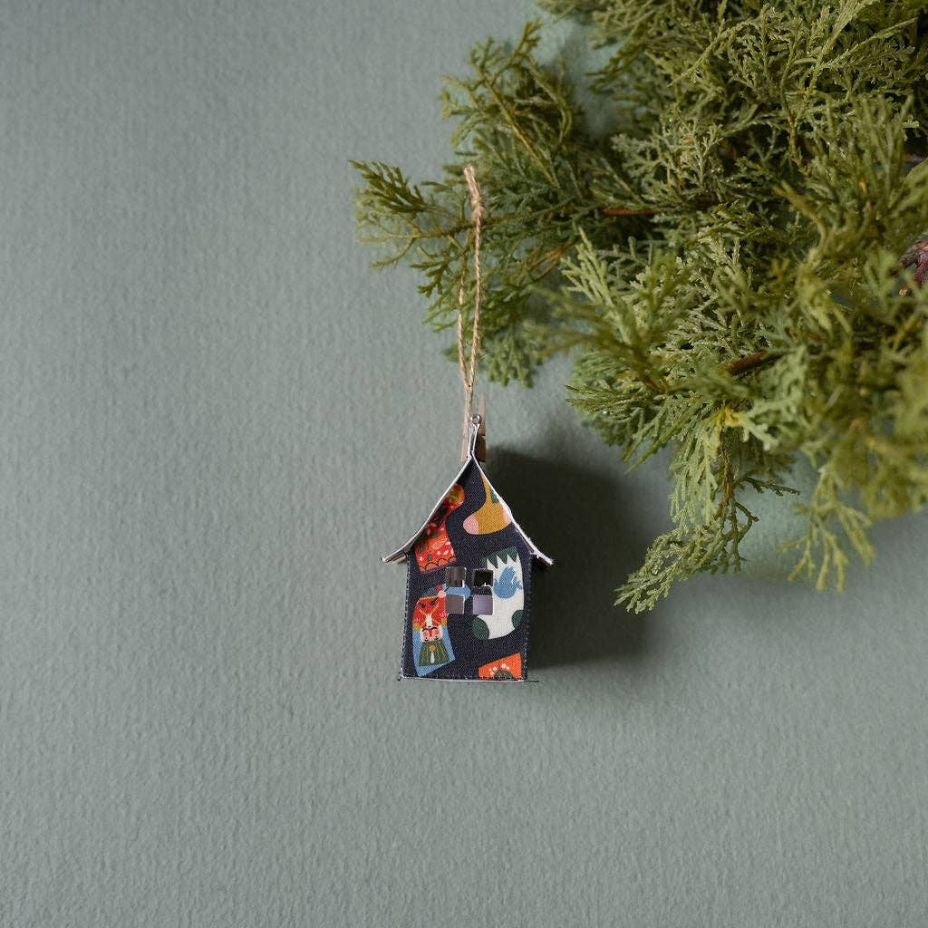 Gossling Organics - Wholesale Ornament - Holiday Fabric House Luminary17