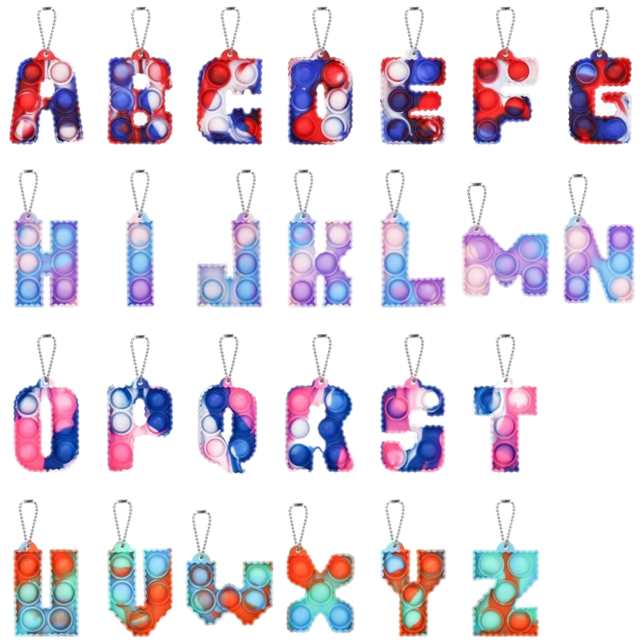 Fidget Toys Plus – wholesale Keychain – Unisex – Letter  Keychain Popper7