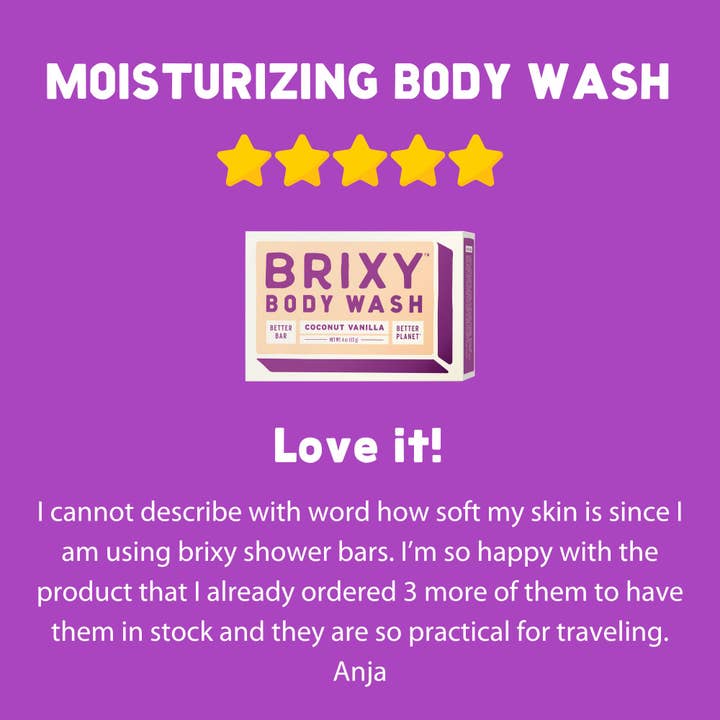 BRIXY - Wholesale Body Wash/Shower Gel - Moisturizing Body Wash Bar For Skin Barrier Support