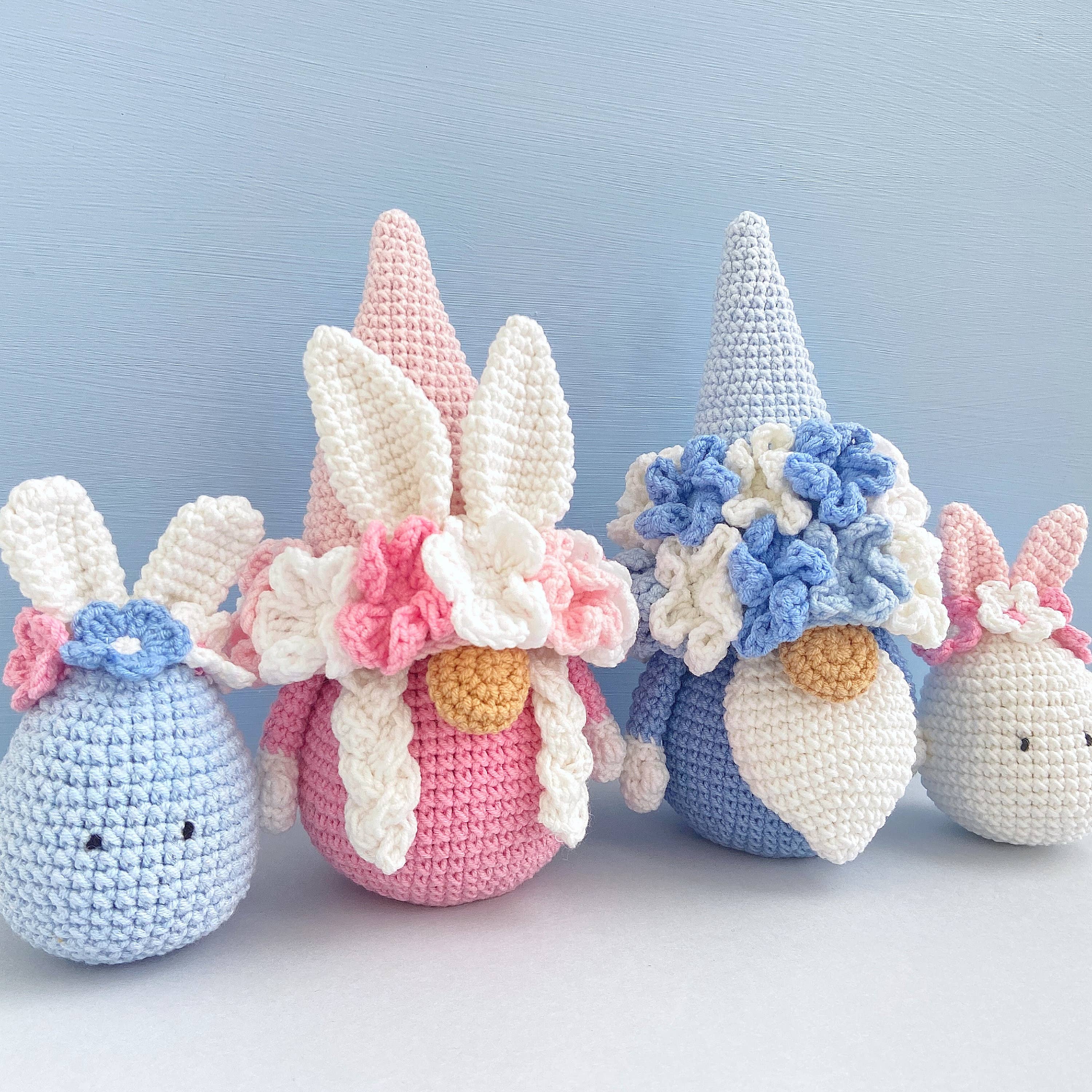 Anh2 LTD - Vendita all'ingrosso Decorazioni da tavolo - Gnomo a forma di coniglietto pasquale lavorato all'uncinetto, uovo di Pasqua, decorazione per cesto di Pasqua7