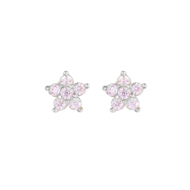 Rosies - Wholesale Stud/Post Earrings - Flower petal studs pink2