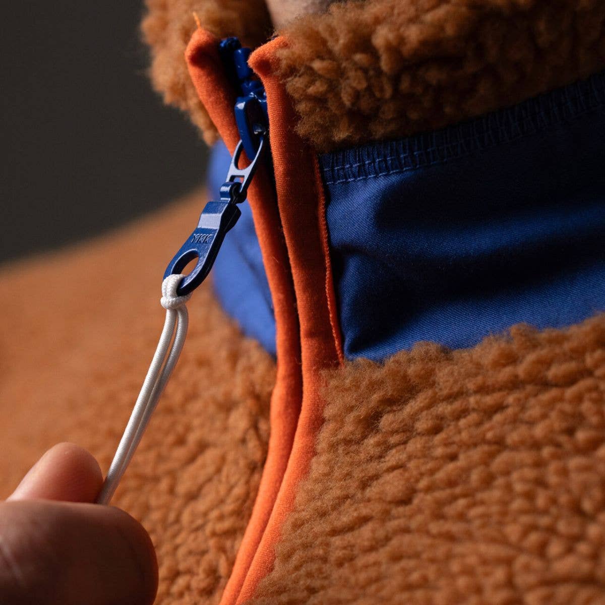 BILLYBELT – Casaco - Unissexo por atacado – Sherpa misto camel com zíper2
