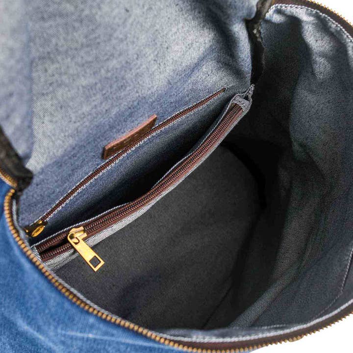 ZEDE PARIS - Vente Sac à dos – femme - SAINT-PAUL - Sac à dos en toile et cuir13