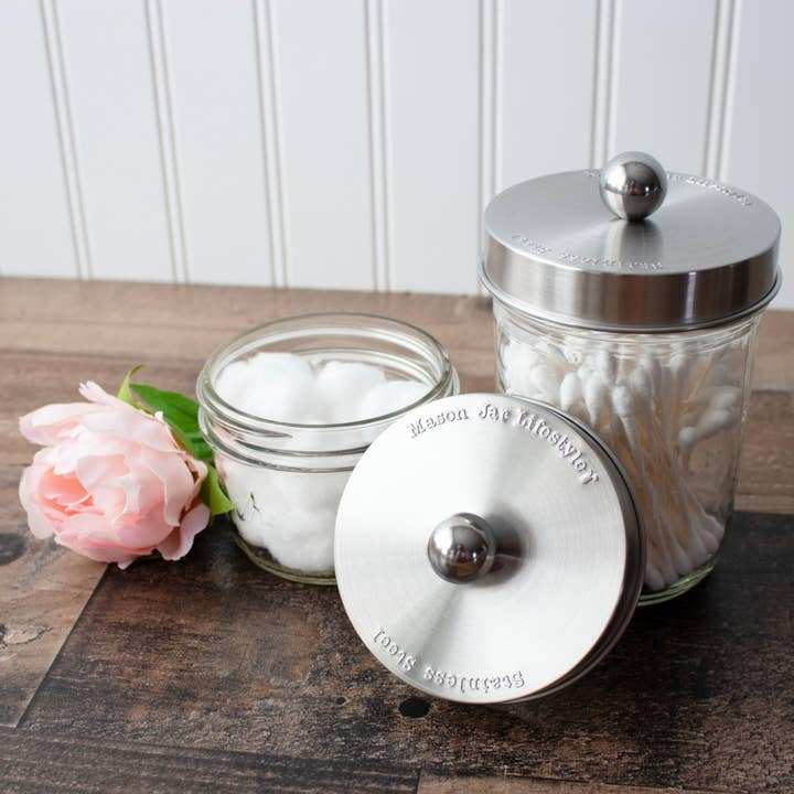 Mason Jar Lifestyle - Wholesale Canister - Apothecary Style Stainless Steel Lids for Mason Jars