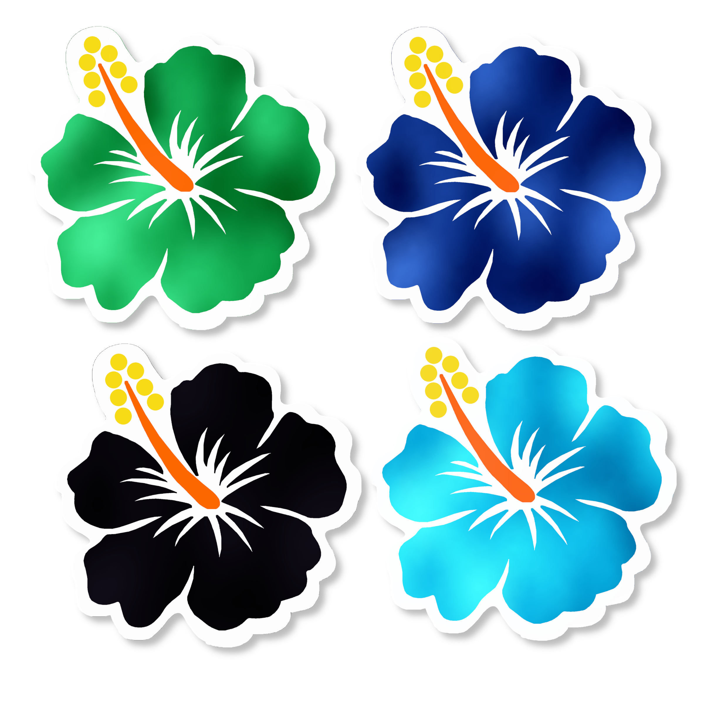 Niptees - Wholesale Nipple Pasties - Women's - Colorful Hibiscus Flower Nipple Cover Pasties 11