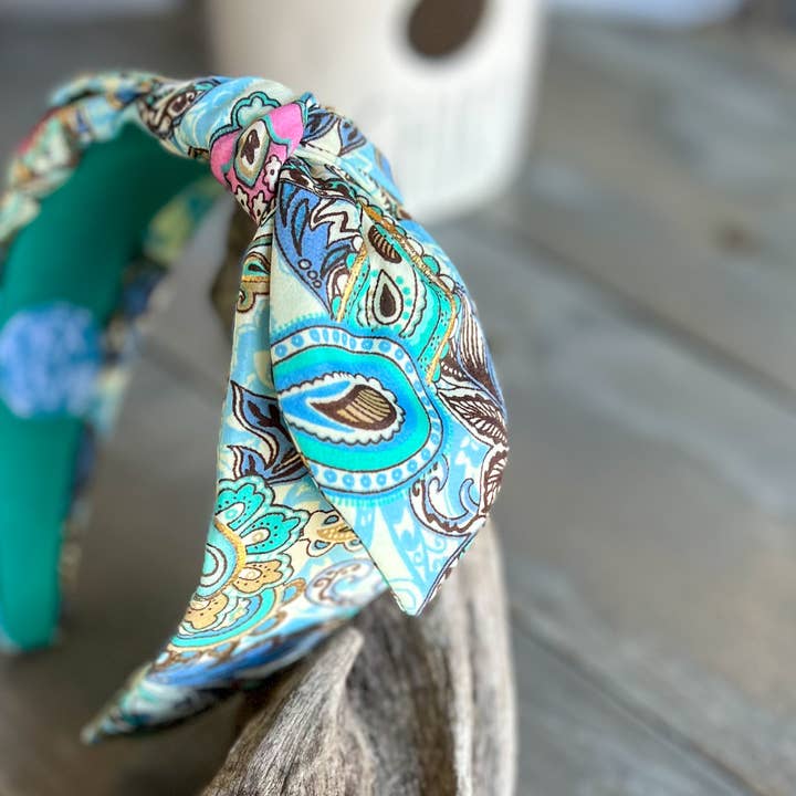 Diadema Casey acolchada con estampado en la parte superior para venta al por mayor de OBX Prep