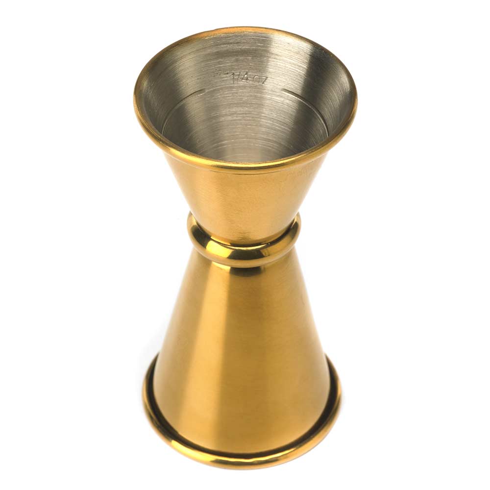 Barfly Mixology Gear & Mercer Culinary - Wholesale Jigger - Barfly Japanese Style Jigger, 1/2 oz x 3/4 oz, Gold2