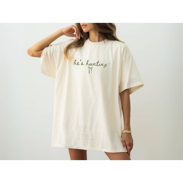 NVC Ecommerce LLC - Wholesale T-Shirt (Graphic) - Women's - He's Hunting Shirt, Wife Hunting Wife Sweatshirt5