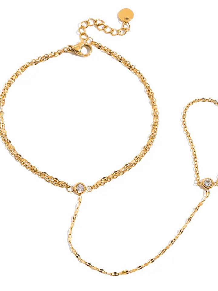 Brazalete de mano multicanal Kisses - Resistente al agua - PVD para venta al por mayor de HoopLa