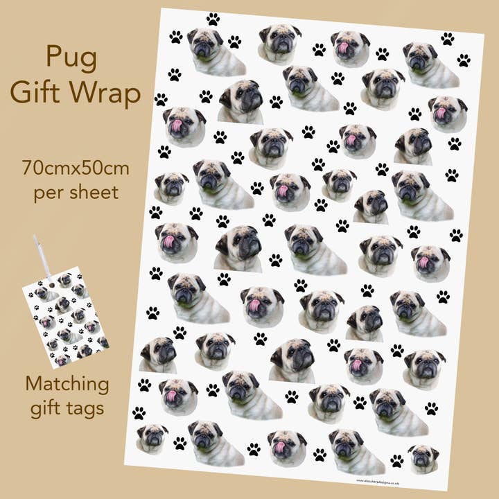 Set da regalo con carlino e targhetta - Confezione regalo a forma di carlino per la vendita all'ingrosso da parte di Alex Sharp