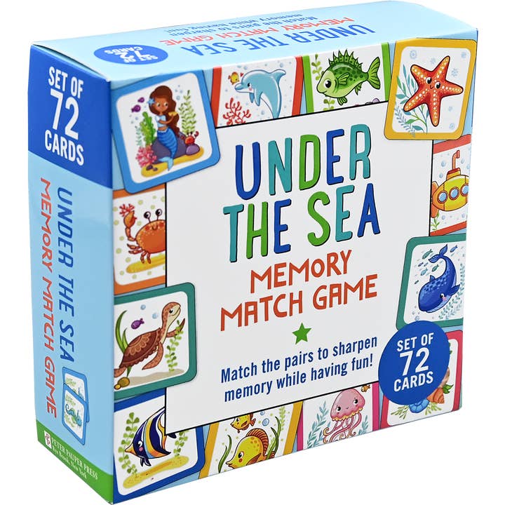 Peter Pauper Press, inc. – wholesale Pre-school book (3–5) – Under the Sea Memory Match Game (Set of 72 cards)