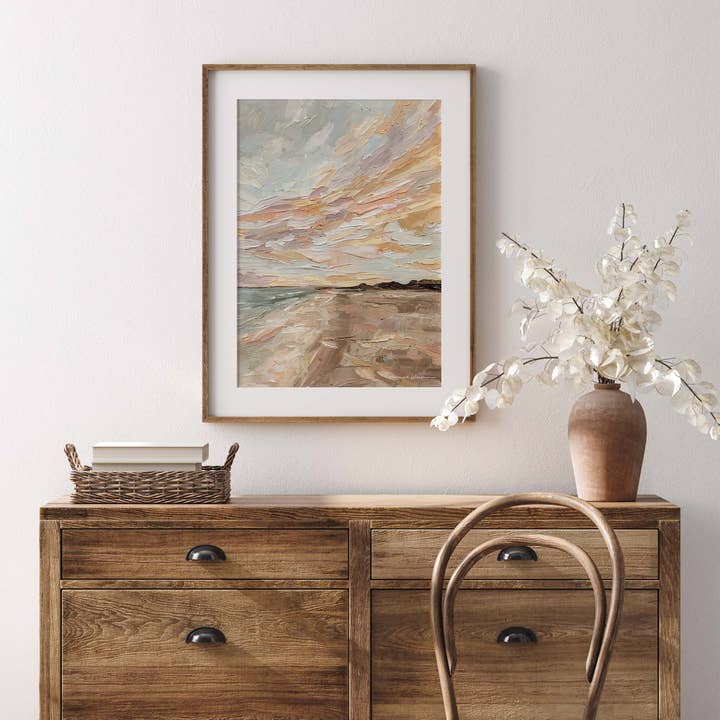 Hannah Weisner Art - Wholesale Art Print - "Looking for Seashells" Print