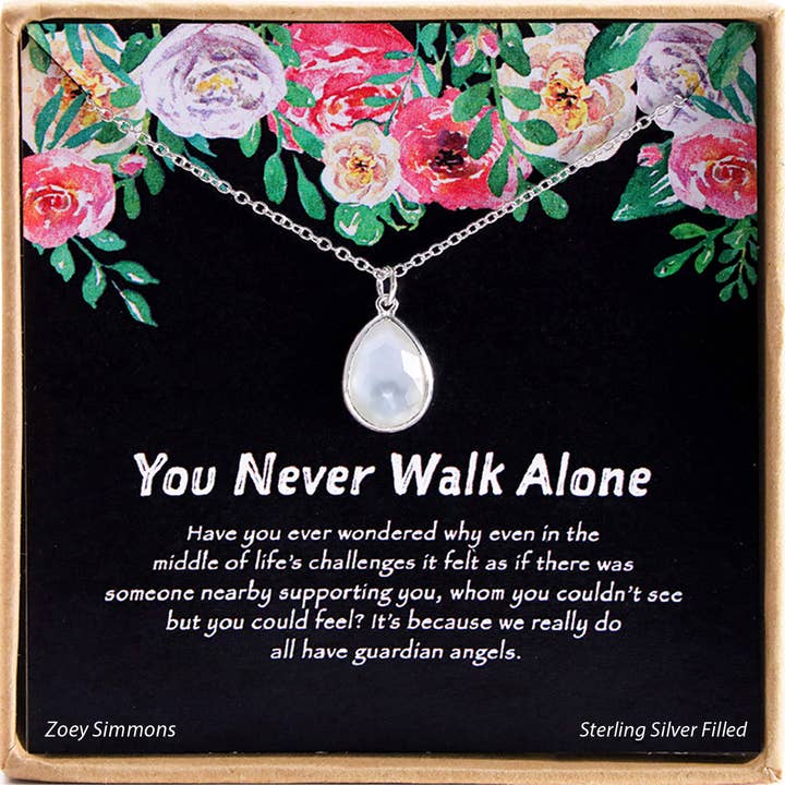 Zoey Simmons - Vendita all'ingrosso Collana con ciondolo/pendaglio - Collana con ciondoli in scatola «You Never Walk Alone»,0
