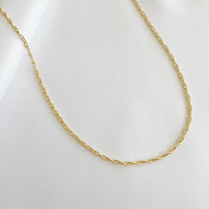 East Coast Rope Layering Chain Necklace Gold Filled for wholesale by True by Kristy Jewelry