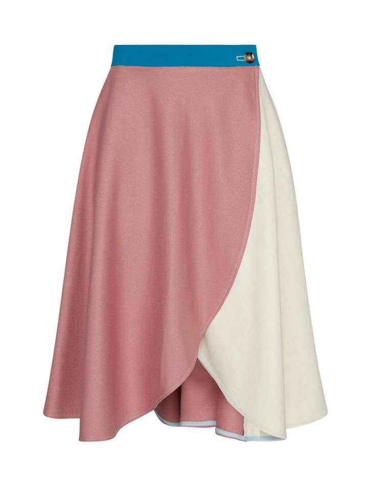 HALF-WHEEL WRAPPED SHORT SKIRT S22GNCM1 por atacado de Simone Tessadori