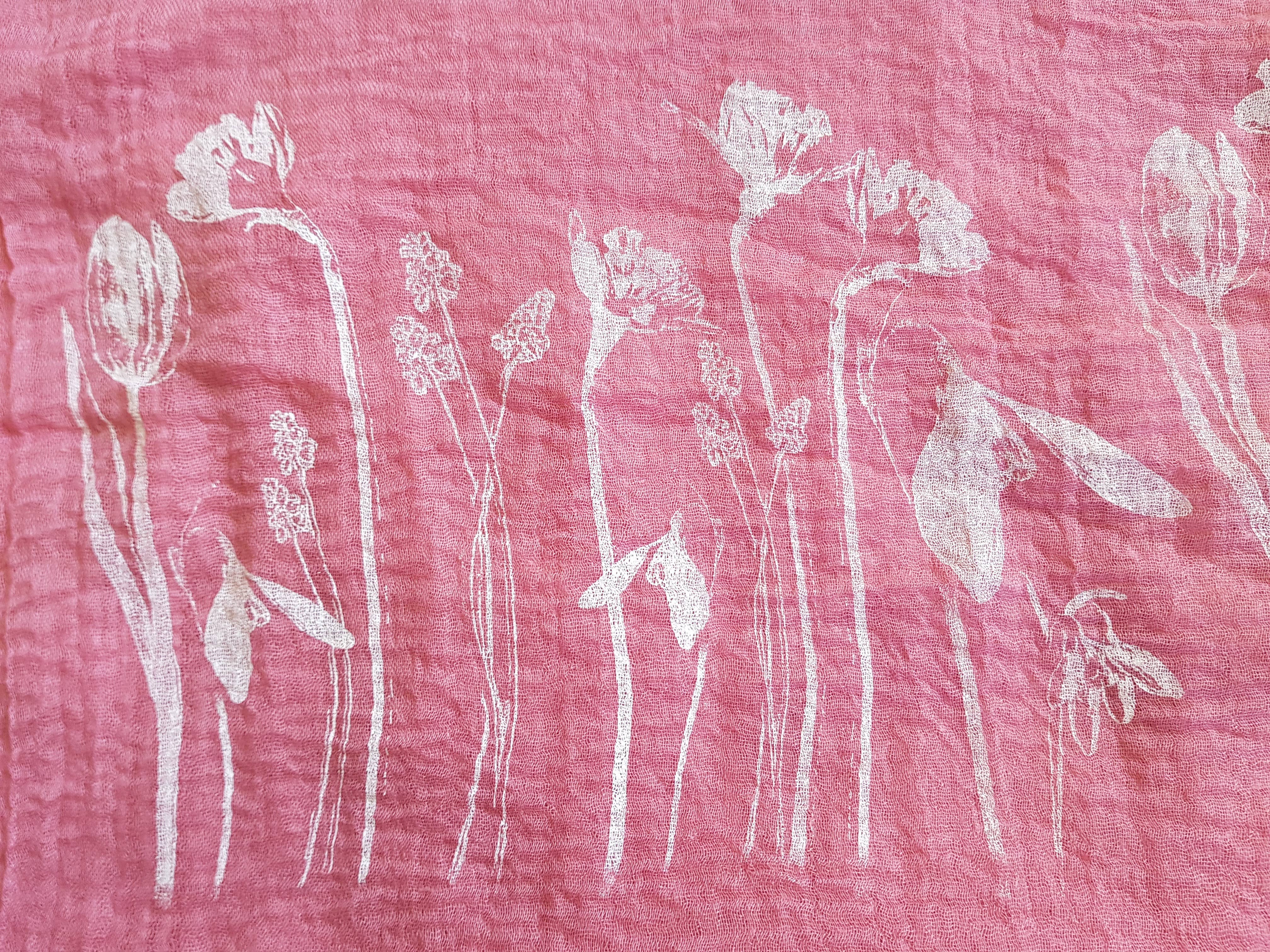 cariceprints… – Großhandel Schal – Damen – cariceprints… Handbedruckter Schal aus Leinenmischung im Design „Spring Fling“23