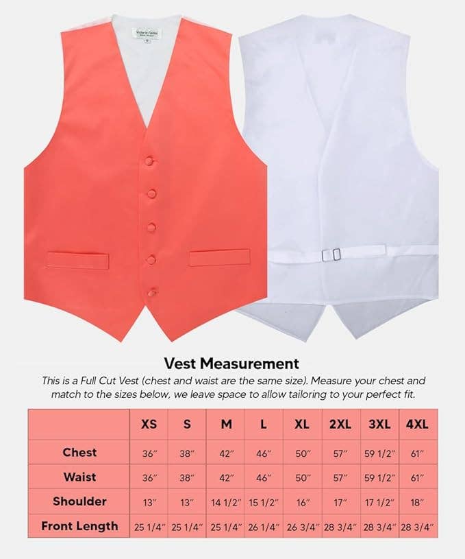 Dubal Brothers - Wholesale Suit Vest - Men's - Vittorio Farina Solid Satin Vest Set (White Back) Var. 01 (Beige-Maize)13