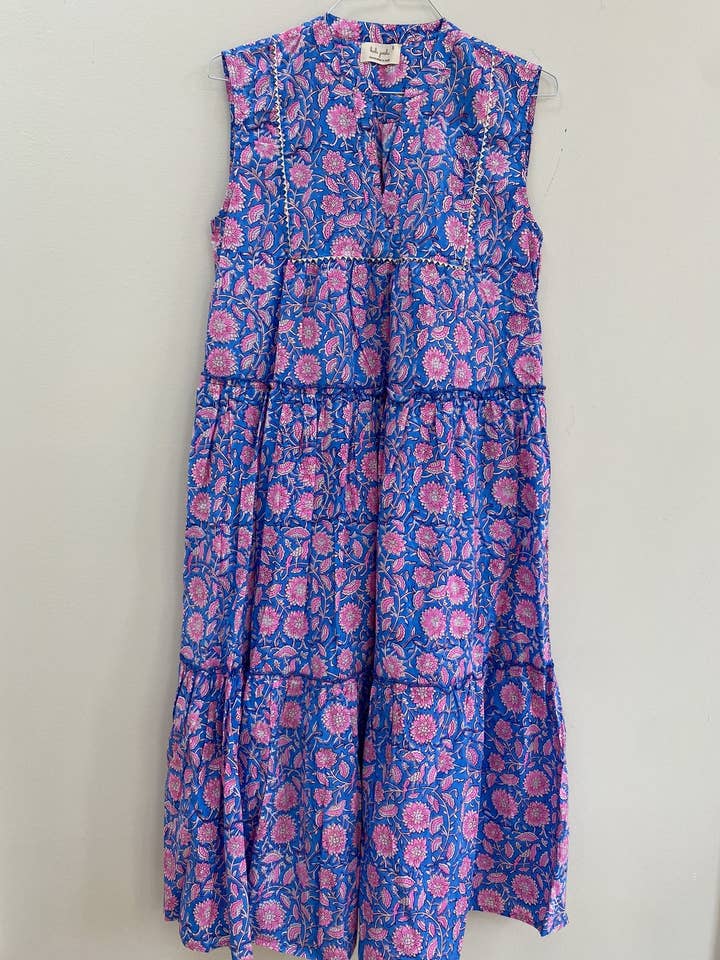 Vestito kaftano senza maniche Mykonos per la vendita all'ingrosso da parte di Camphor Chest