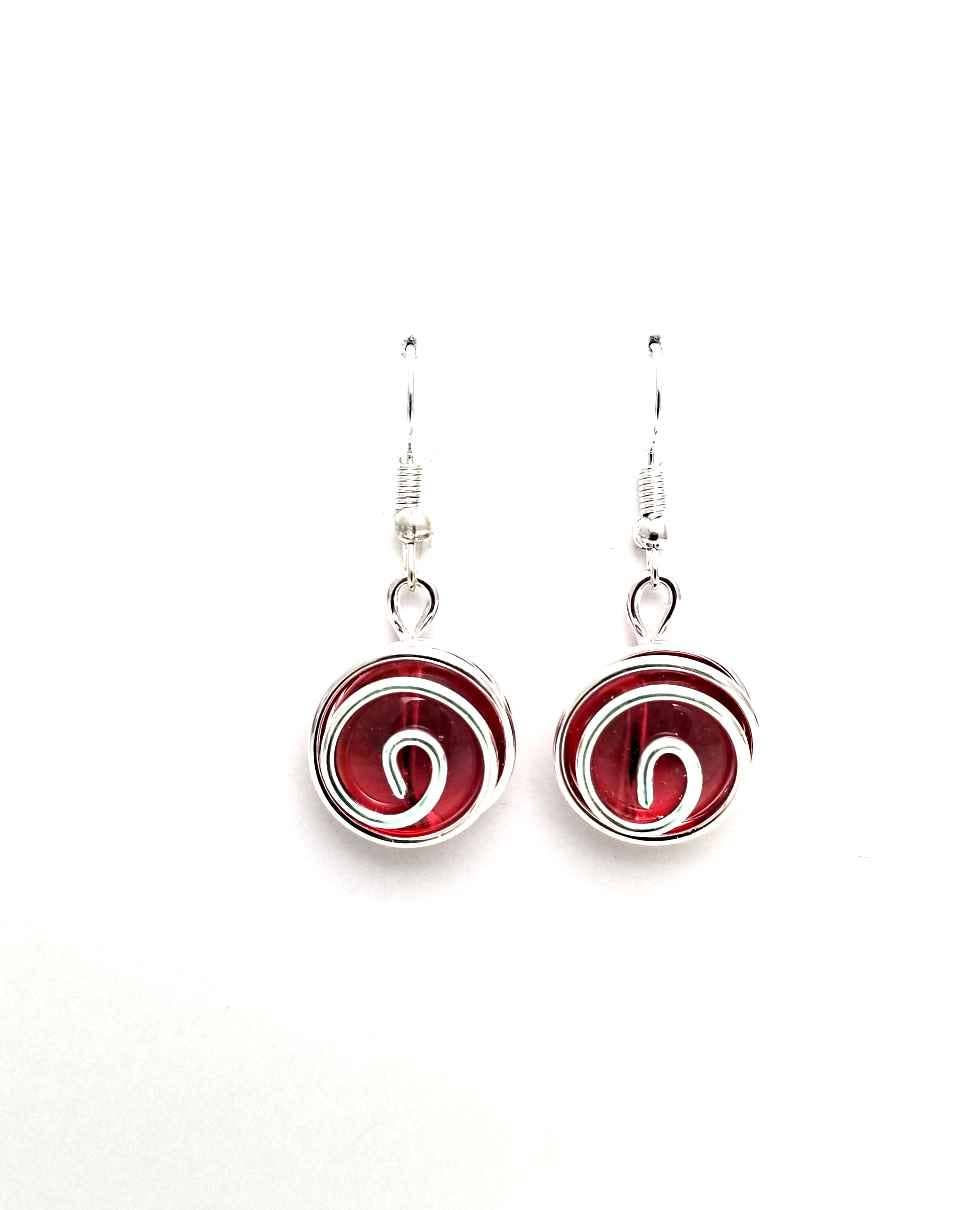 Costello International – wholesale Hängande örhängen – Ocean Glass Candy Cocktail Silverörhängen2