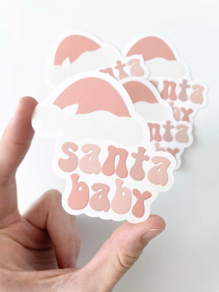 Autocollant Santa Baby Groovy pour la vente par Designed by M and S