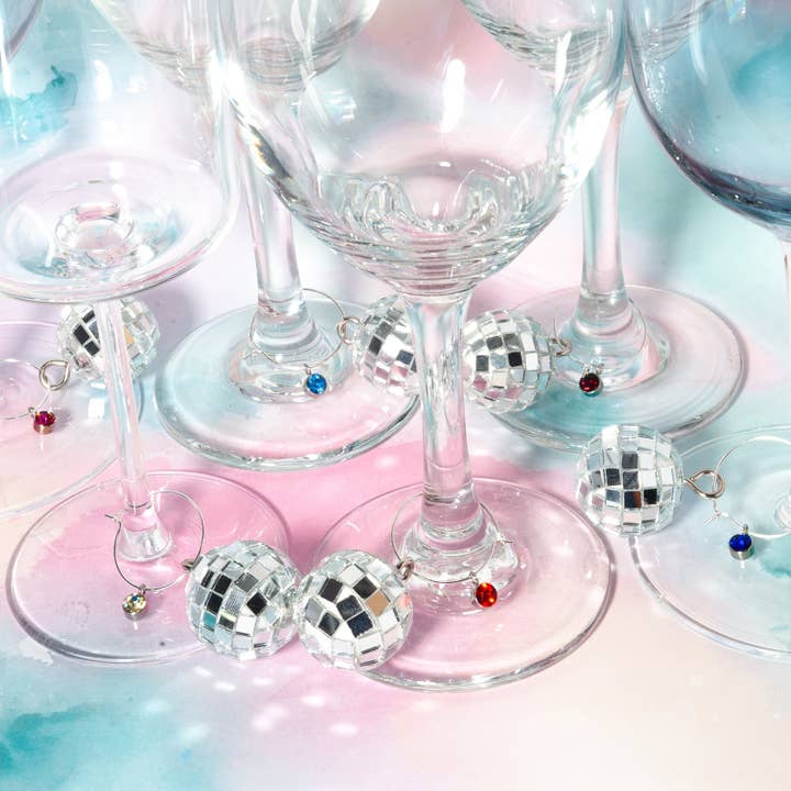 Disco Ball Traditional Cheers Charms, Set of 6 for wholesale by ViVi Vitello