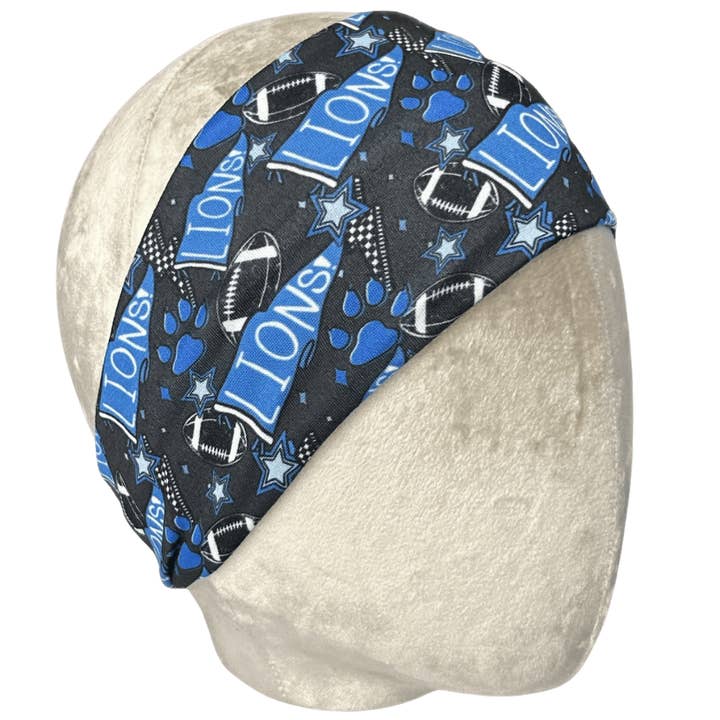 Lions Pennant Stretch Headband for wholesale by The Sassy Olive Handmade Headbands