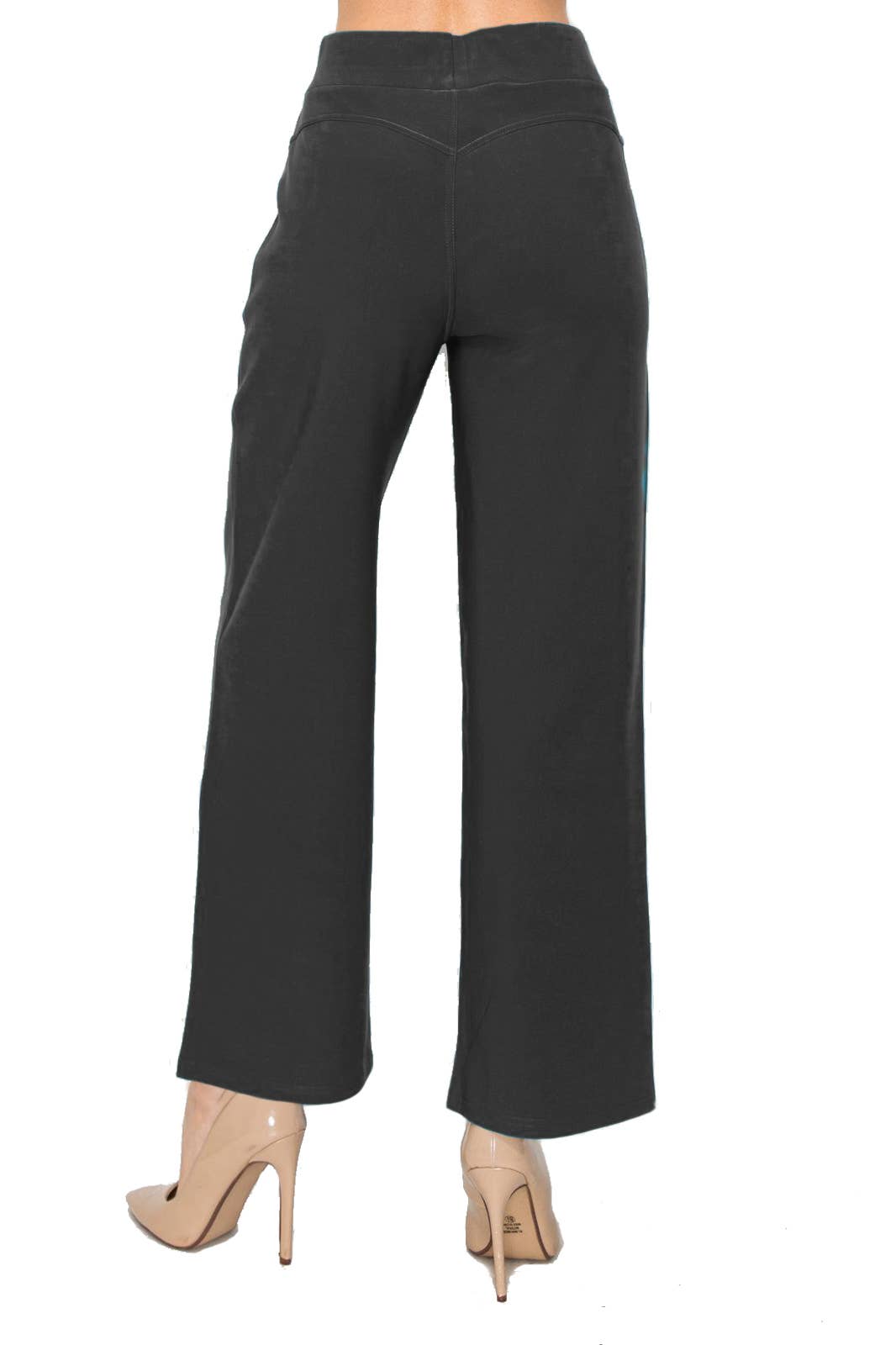 Color 5 - Wholesale Pants - Women's - Solid color scuba pants w/elastic waist band and brazil hip3