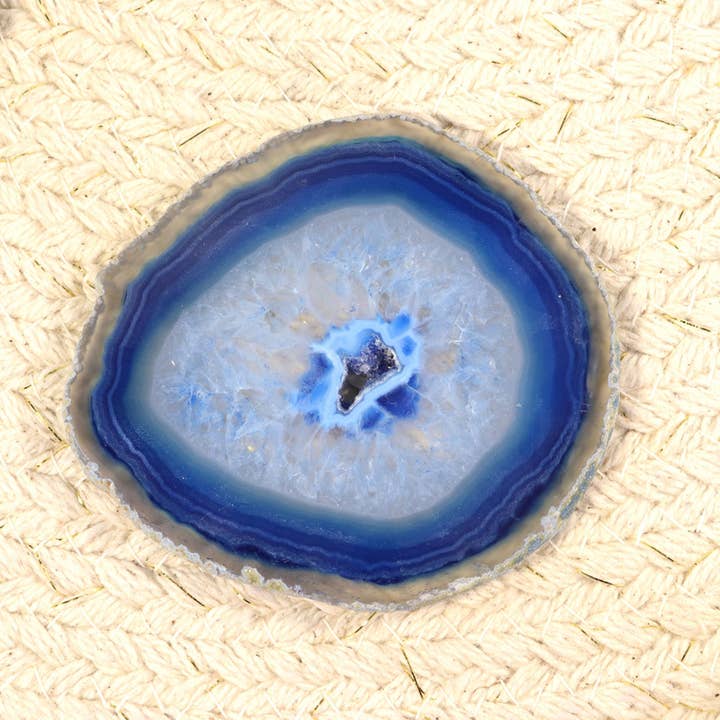 Natures Artifacts Inc - Wholesale Spiritual Stone/Crystal - Blue Agate Slice (Small)1