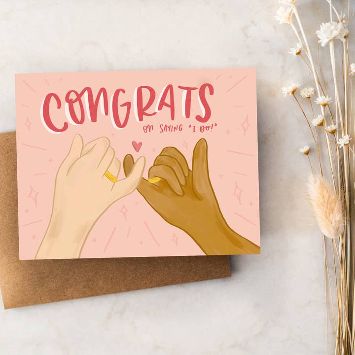 Felicidades de boda de Pinky Promise para venta al por mayor de Clara Cecilia Design