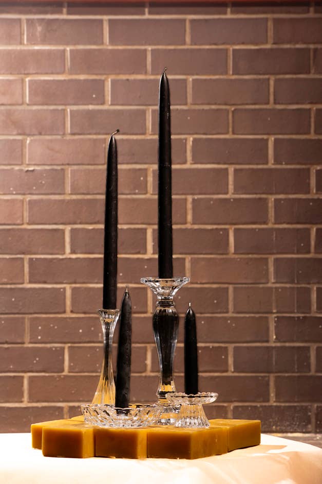 Waxing & Raining Handmade Goods - Wholesale Tapered candle/candlestick - Classic Candlestick Pair | Beeswax Candles | Hand-dipped 10