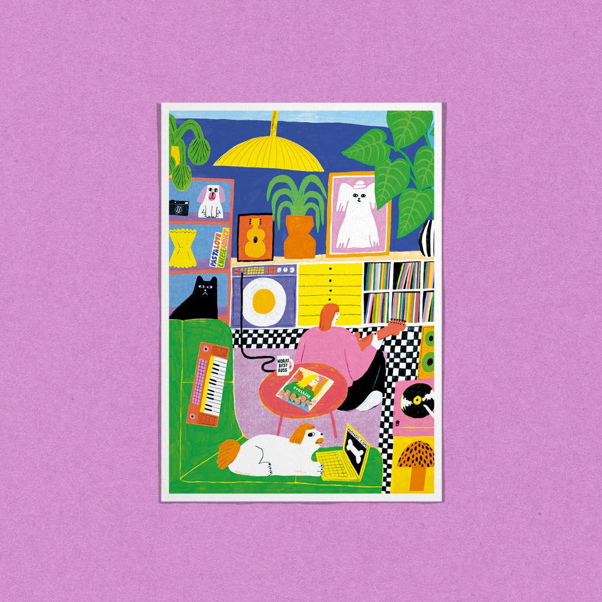 Dans Les Dents - Wholesale Postcard - Postcard - THE GUITAR PLAYER - CRT1030