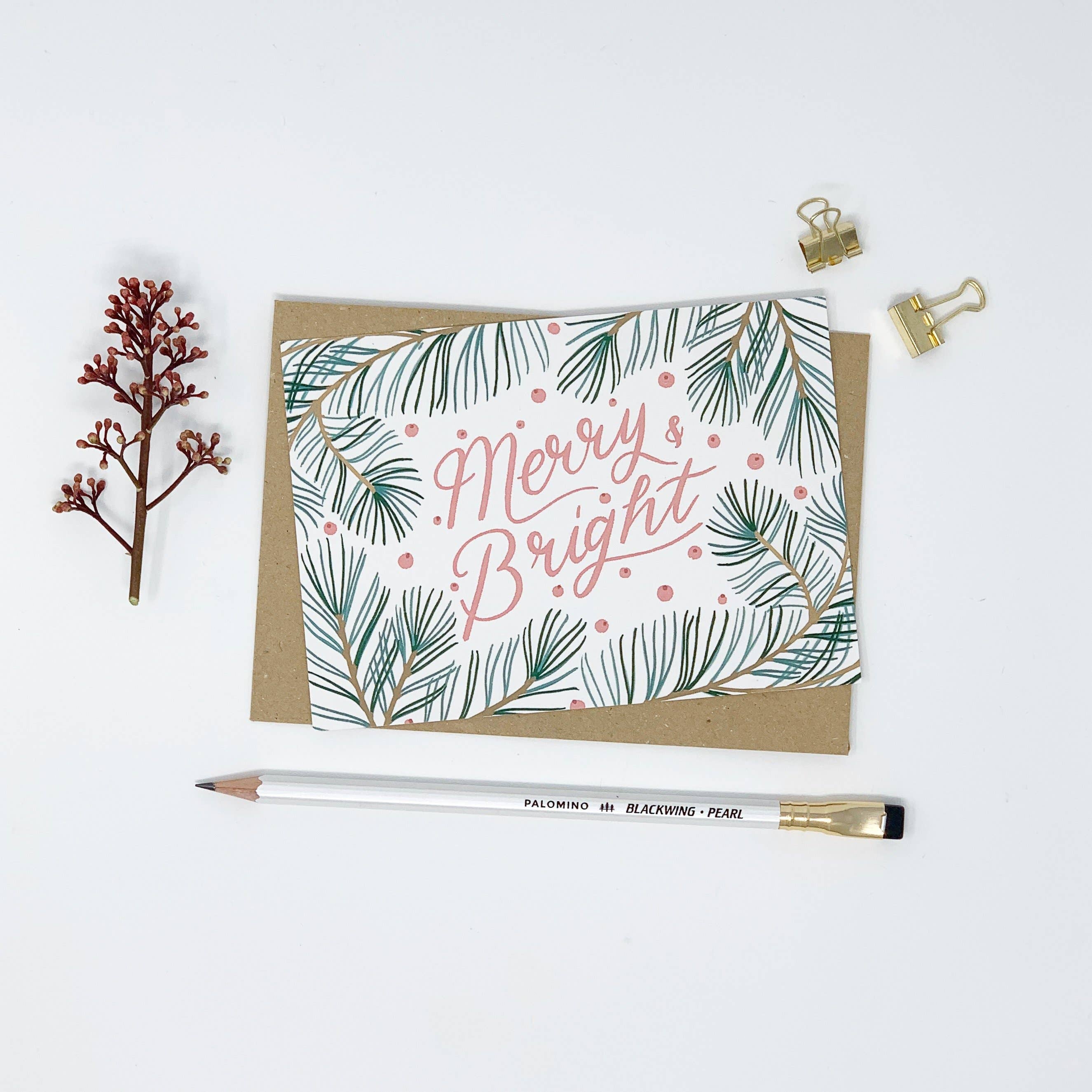 Lomond Paper Co - Vente Cartes de Noël - Joyeux et lumineux - Sapin1