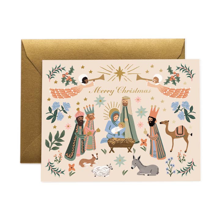 Boxed Set of Nativity Scene Cards for wholesale by Rifle Paper Co.