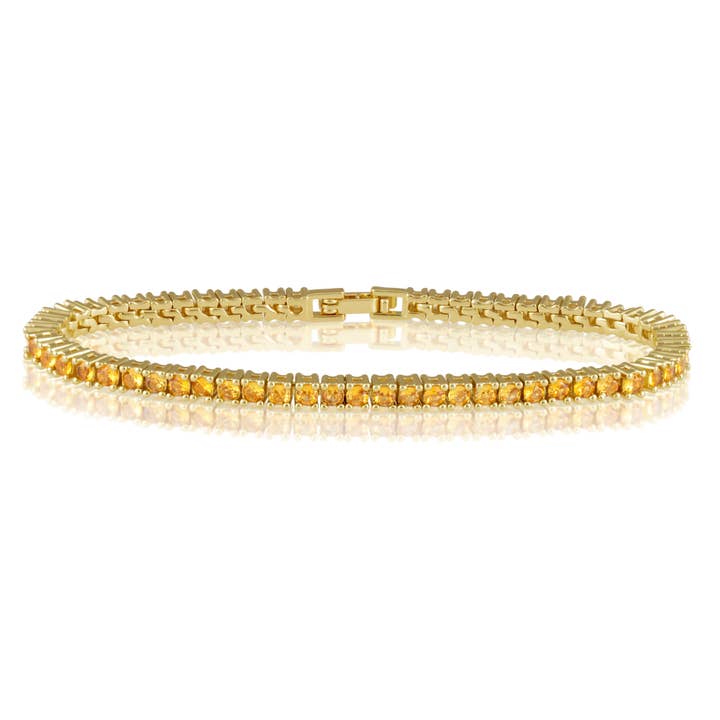 Karla Tennis Bracelet - Citrine for wholesale by Sahira Jewelry Design