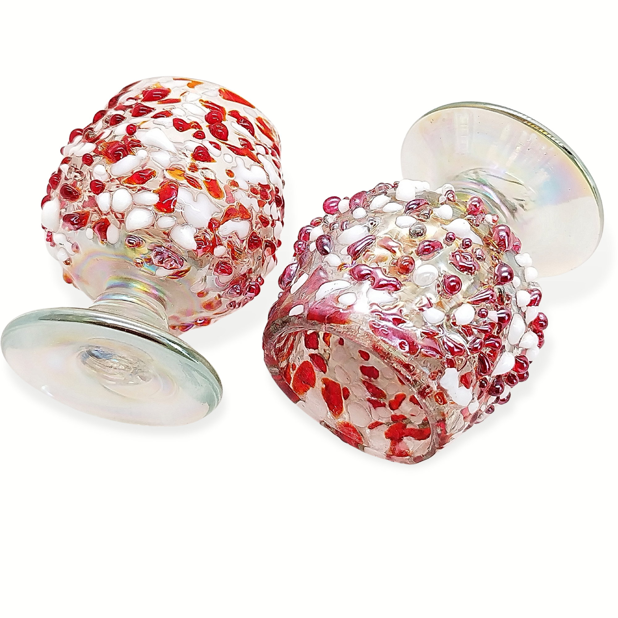 MEXTEQUIL - Wholesale Shot Glass - Hand Blown Shot Glasses Mini Copitas Set of 4- 2Oz -Christmas12