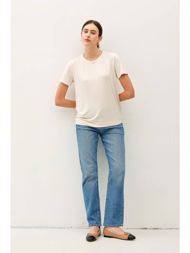 Be Cool - Wholesale T-Shirt - Women's - BAMBOO/MODAL BASIC ROUND NECK SHORT SLEEVE T-SHIRT