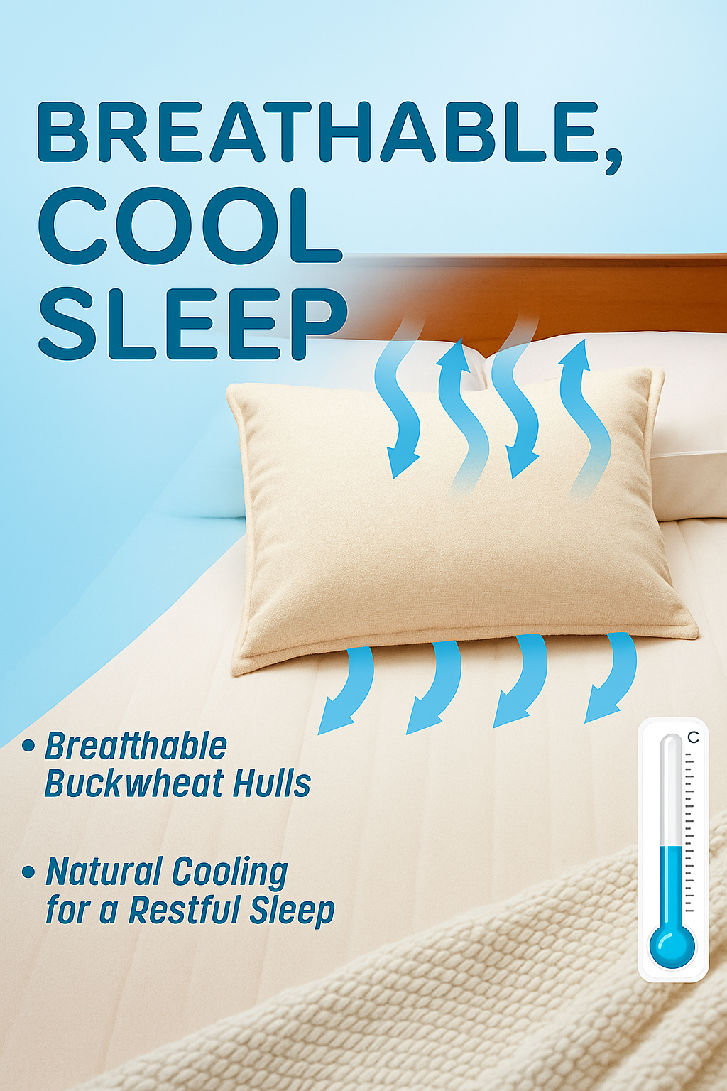 Orimono Elegance - Wholesale Bedding Pillow - Buckwheat Pillow 14x6 –100% Cotton Pillow Cover, Comfortable6