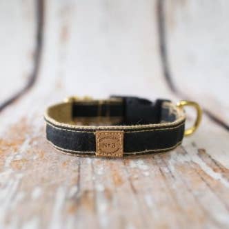 3/4" TAR BLACK WAXED COTTON COLLAR for wholesale by Finnegan’s Standard Goods