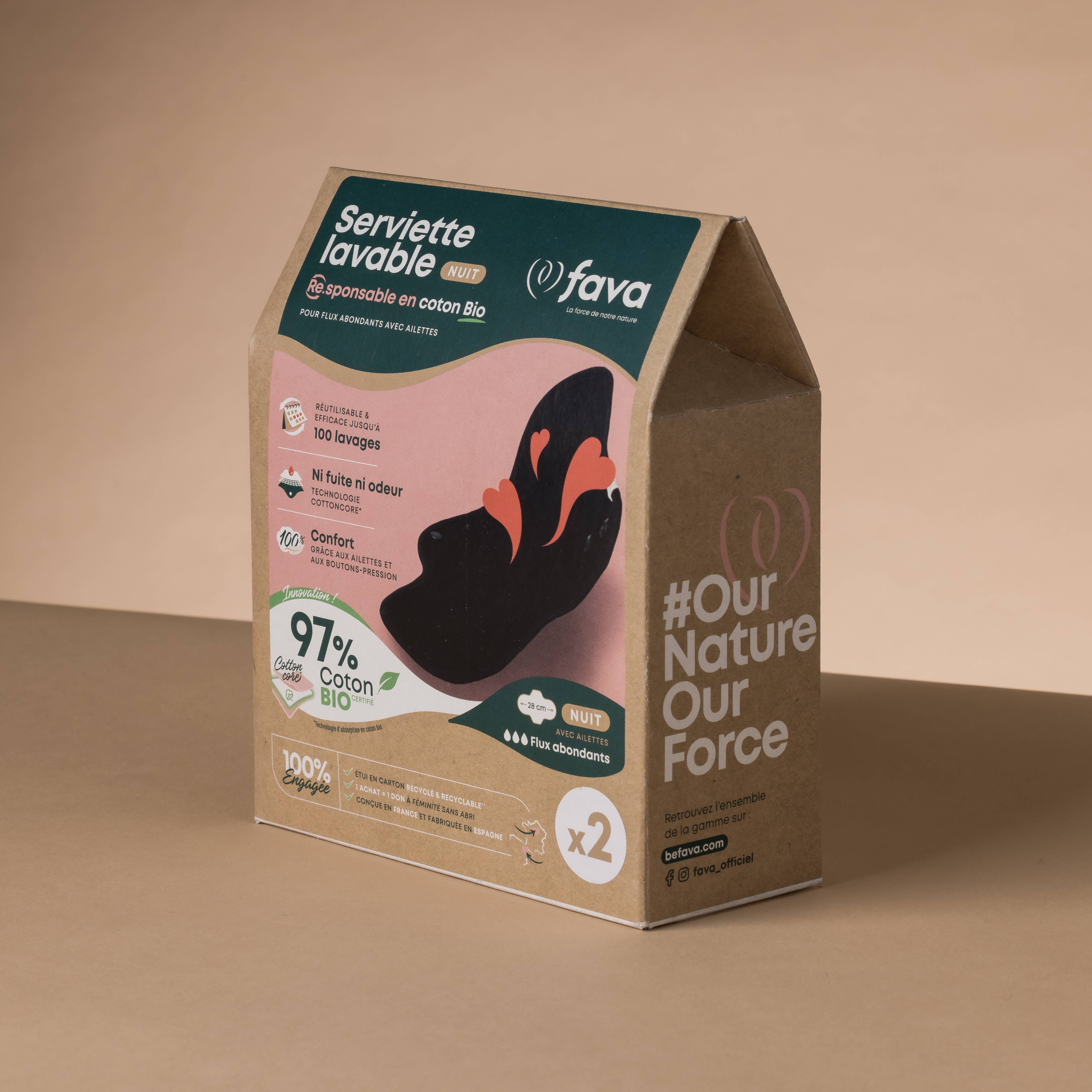 Fava - Wholesale Menstrual Pad/Liner - Washable overnight sanitary napkin2