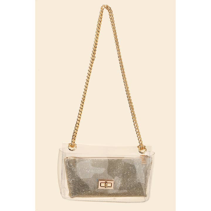 CLG Turn Lock Chain Strap Clutch Bag for wholesale on Faire