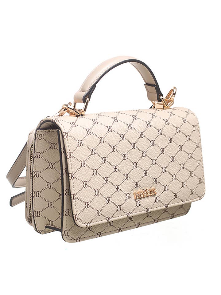 SMALL BESSIE LOGO PRINT CROSS BODY BAG for wholesale by Bessie London