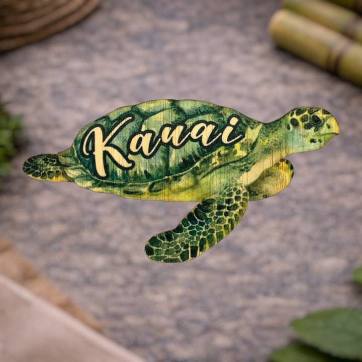 Honu Paradise-KAUA'I for wholesale by Bamboo Wood Stickers