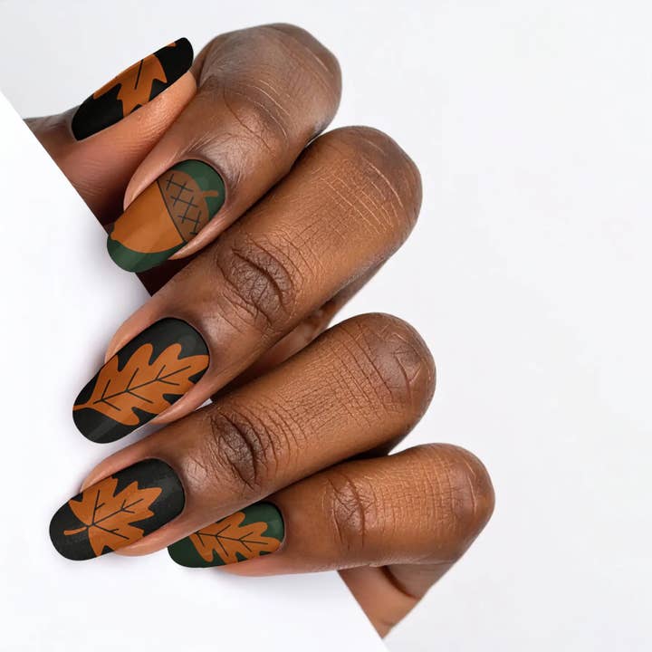 Uñas Postizas de Acción de Gracias de Ónix Festín Nocturno para venta al por mayor de FYNE BODY