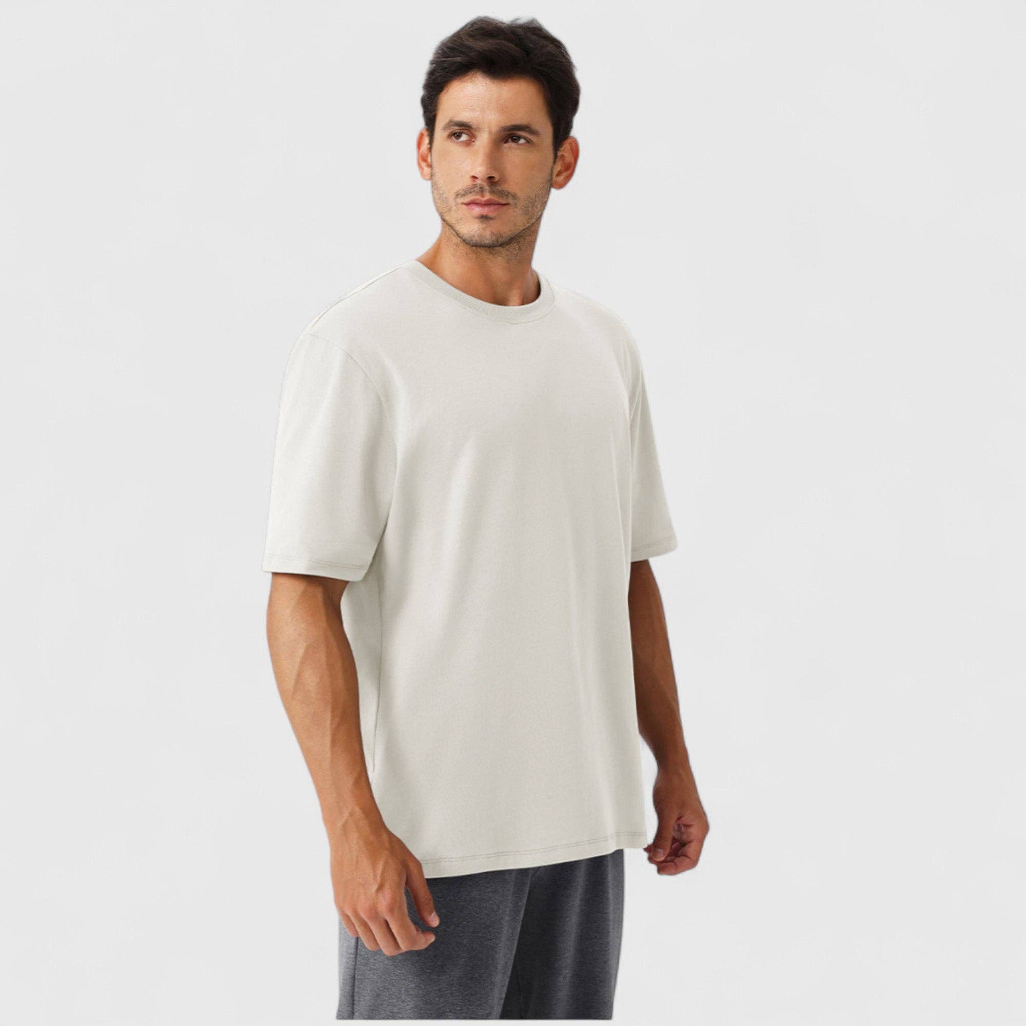 Active by Anna-Kaci - Wholesale T-Shirt - Men's - Men's Oversized Fit Short Sleeve T-Shirt with Drop Shoulders23