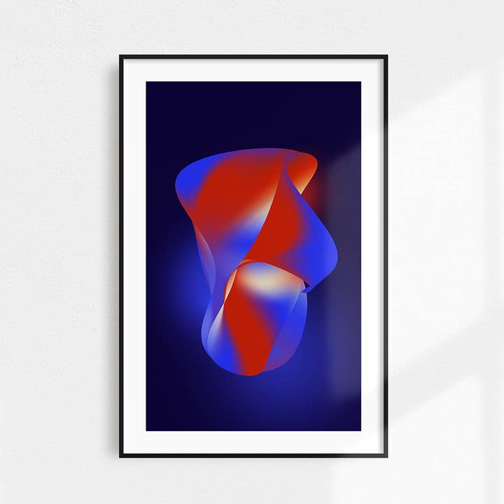 Neon Drift: Arte de parede de luxo. - Impressão de arte A4. Arte Glitch por atacado de Kiki Gunn