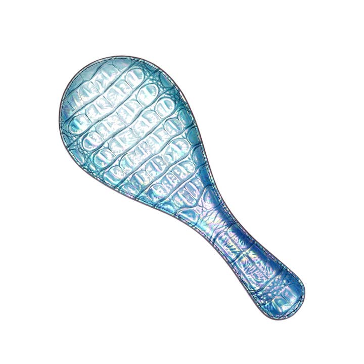 La grande pagaie ronde : cuir à imprimé crocodile à double sensorialité pour la vente par Liebe Seele