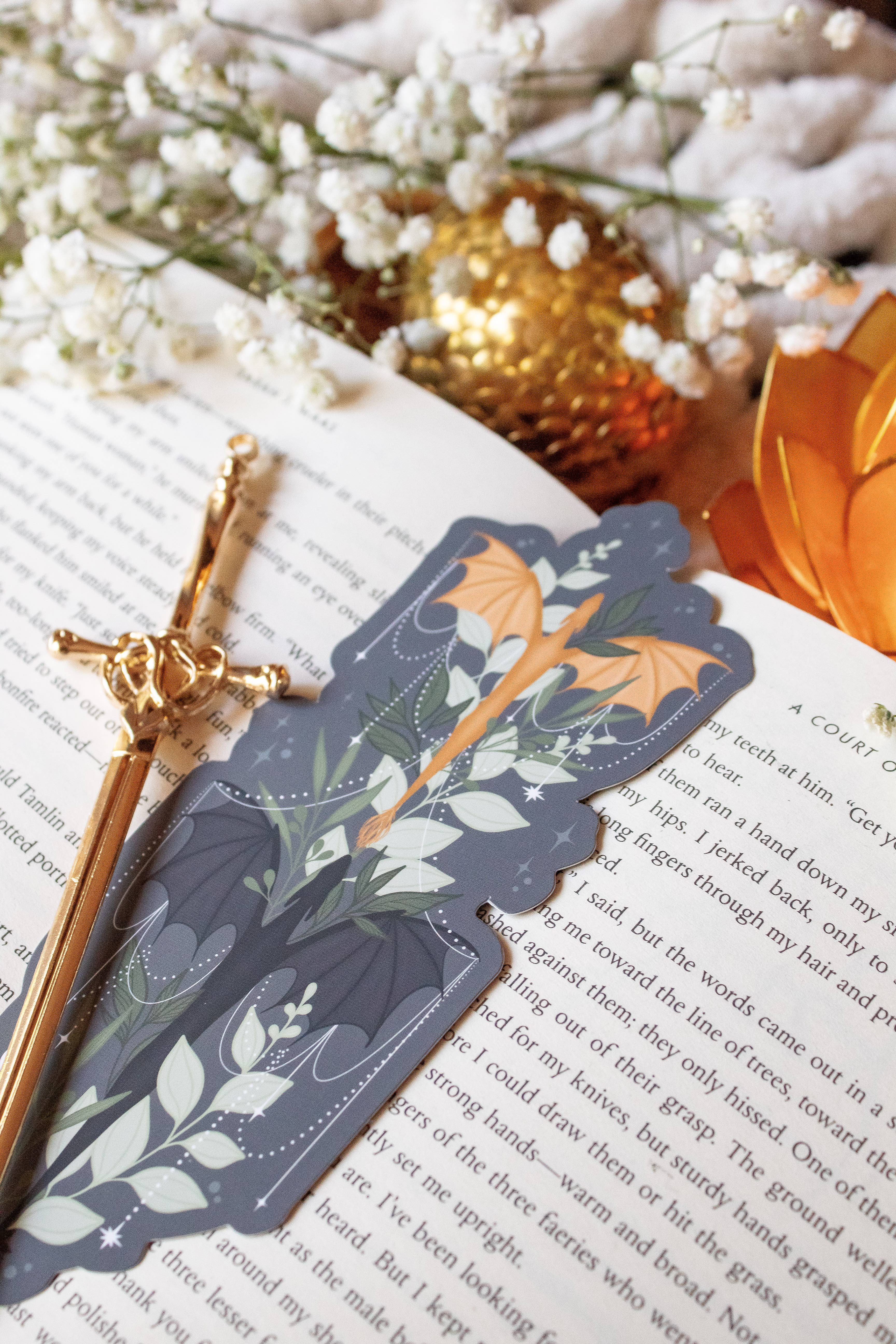 Meaggie Moos - Wholesale Bookmark - Fourth Wing Tairn and Andarna Bookmark 6