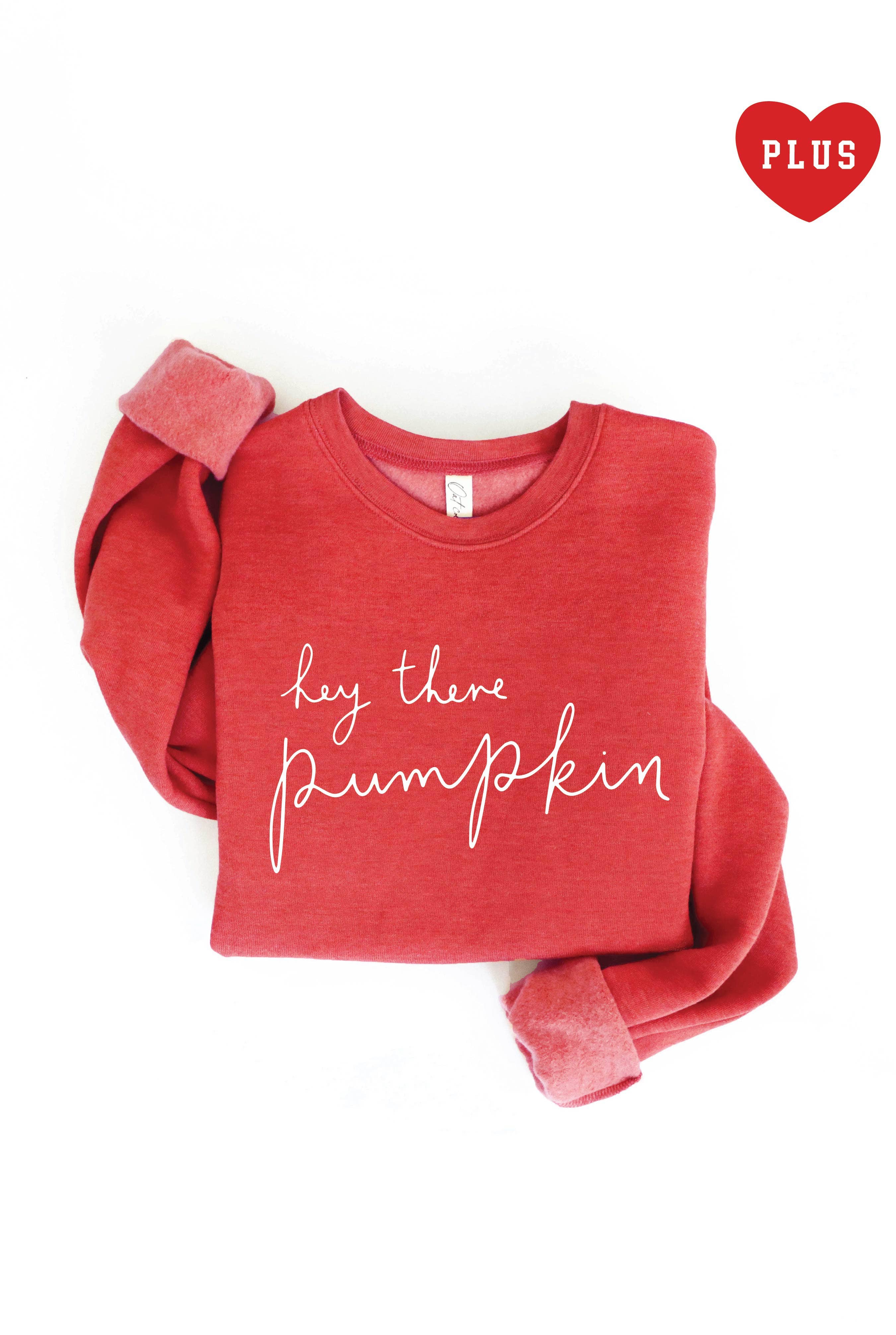 OAT COLLECTIVE - Wholesale Graphic Sweatshirt - Women's - HEY THERE PUMPKIN Plus Graphic Sweatshirt10